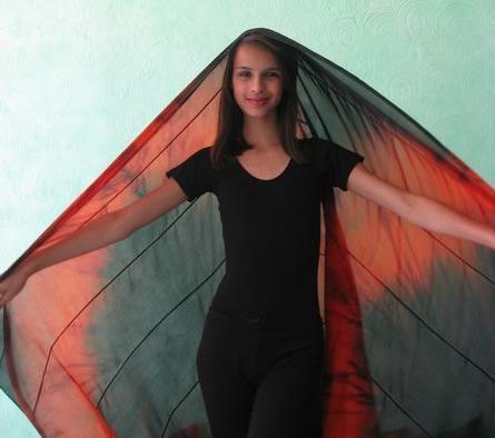 Véu de Seda Patchwork para Dança do Ventre
