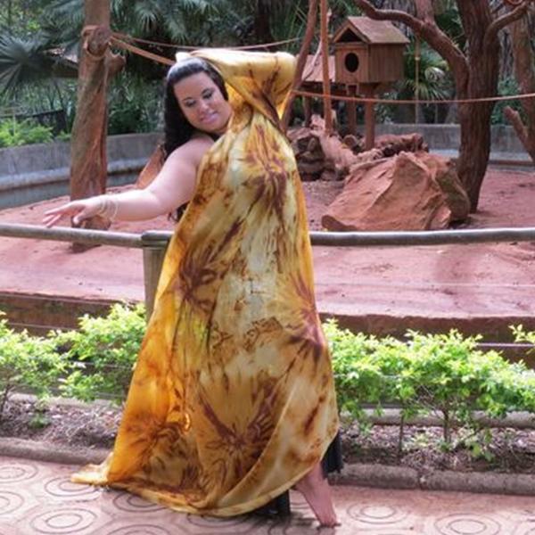 Véu de Seda para Dança do Ventre 