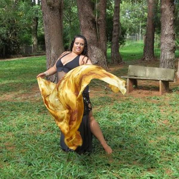 Véu de Seda para Dança do Ventre 