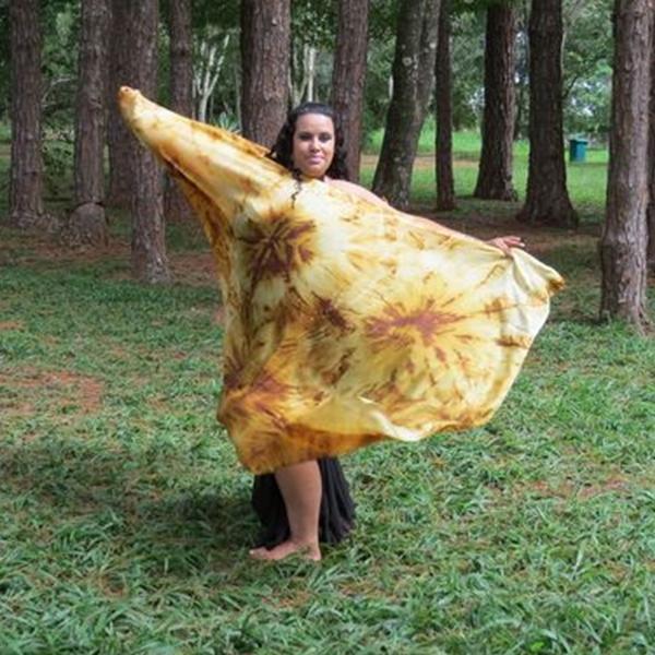 Véu de Seda para Dança do Ventre 