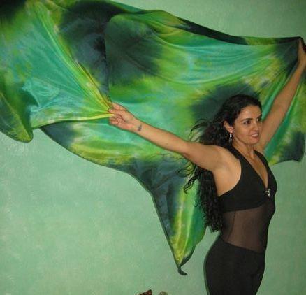 Véu de Seda para Dança do Ventre