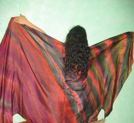 Véu de Seda para Dança do Ventre