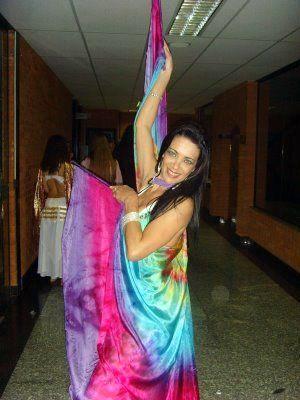 Véu Wings de Seda para Dança do Ventre