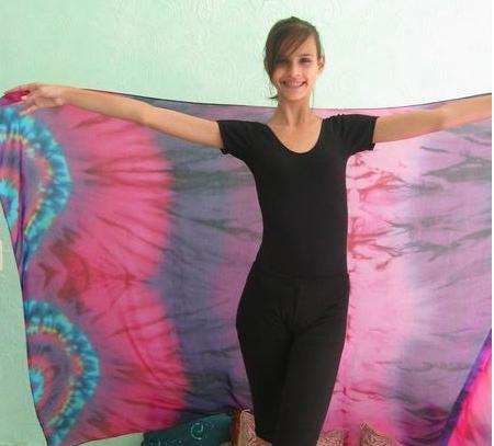 Véu de Seda para Dança do Ventre