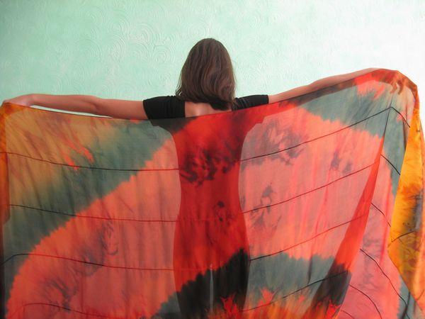 Véu de Seda Patchwork para Dança do Ventre