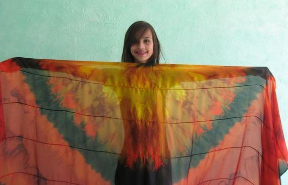 Véu de Seda Patchwork para Dança do Ventre