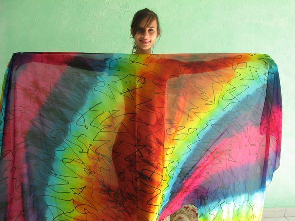 Véu de Seda para Dança do Ventre
