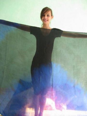 Véu de Seda para Dança do Ventre
