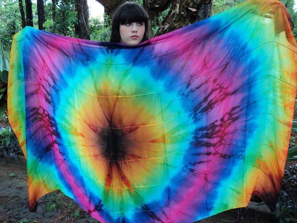 Véu de Seda Patchwork para Dança do Ventre
