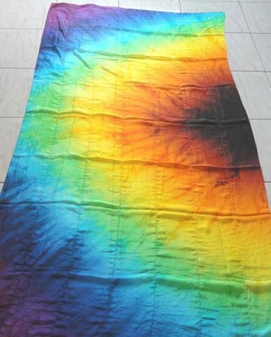 Véu de Seda Patchwork para Dança do Ventre