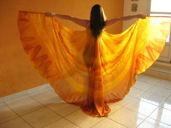 Véu de Seda Wings para Dança do Ventre
