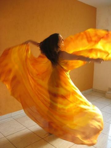 Véu de Seda Wings para Dança do Ventre
