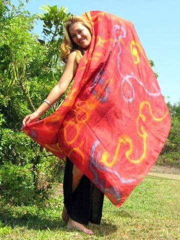 Véu de Seda para Dança do Ventre
