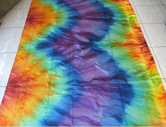 Véu de Seda Patchwork para Dança do Ventre