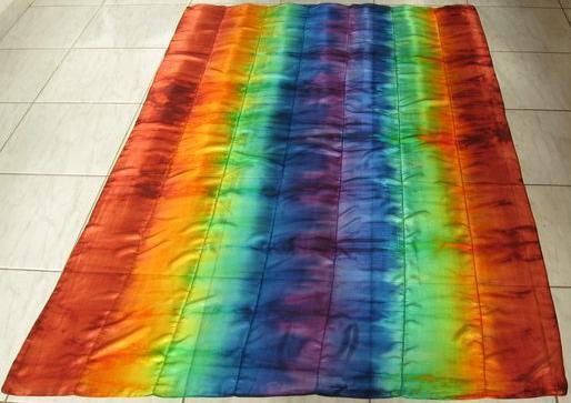 Véu de Seda Patchwork para Dança do Ventre