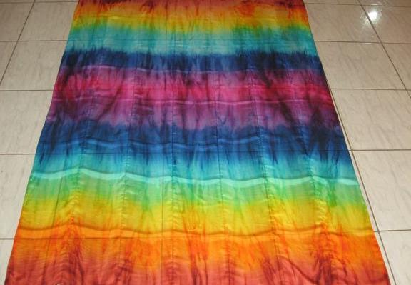 Véu de Seda Patchwork para Dança do Ventre