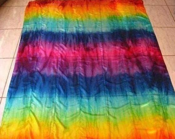 Véu de Seda Patchwork para Dança do Ventre