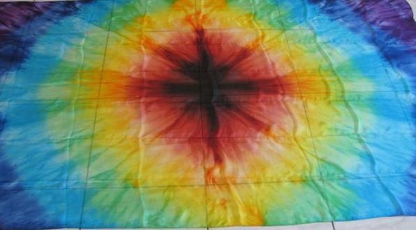 Véu de Seda Patchwork para Dança do Ventre