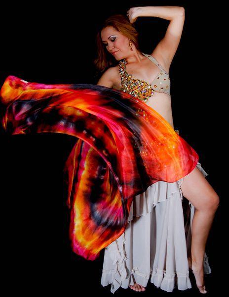 Véu de Seda para Dança do Ventre