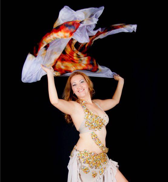 Véu de Seda para Dança do Ventre