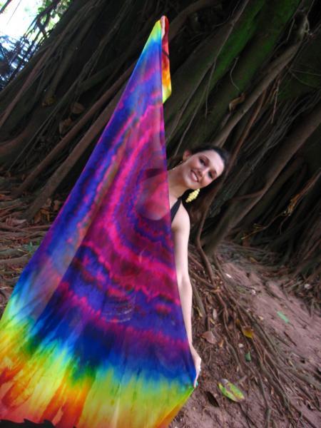 Véu Especial de Seda para Dança do Ventre