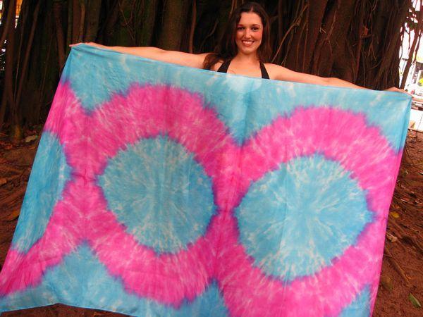 Véu Colorido de Seda para Dança do Ventre