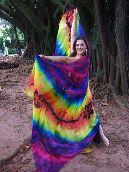 Véu Especial de Seda para Dança do Ventre