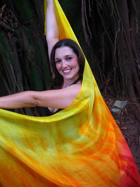Véu de Seda para Dança do Ventre