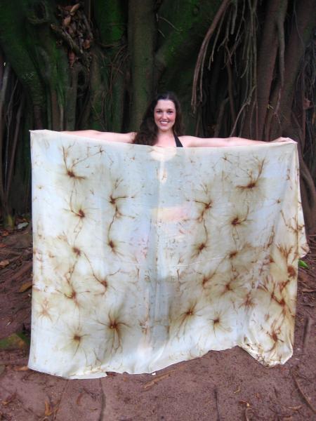 Véu Floral de Seda para Dança do Ventre