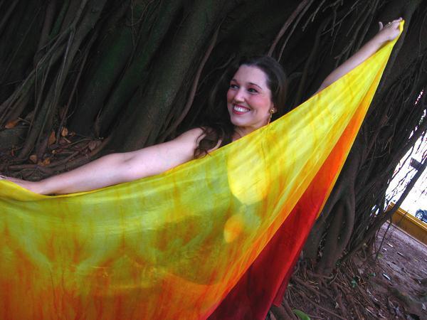 Véu de Seda para Dança do Ventre