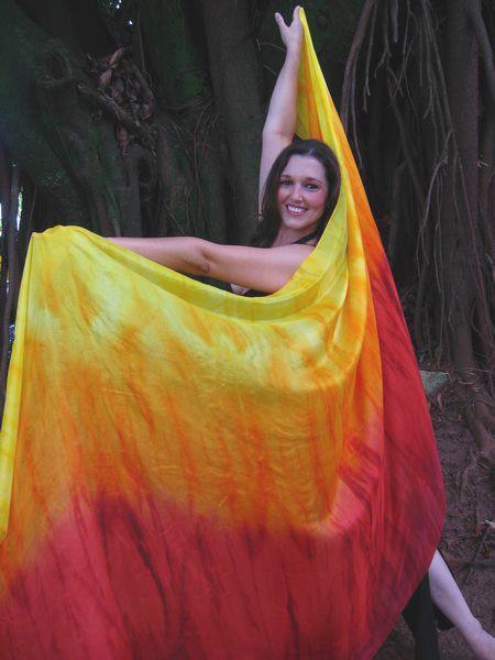 Véu de Seda para Dança do Ventre