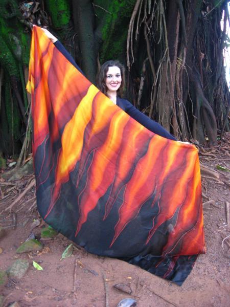 Véu de Seda para Dança do Ventre