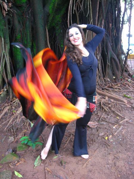 Véu de Seda para Dança do Ventre
