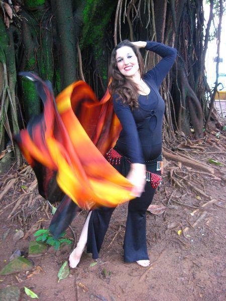 Véu de Seda para Dança do Ventre