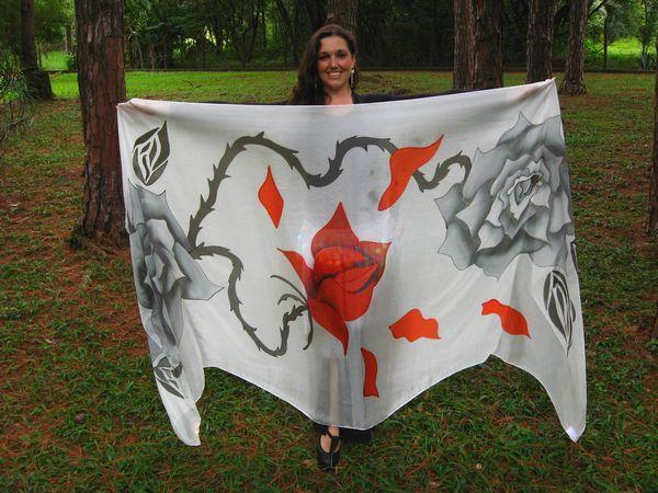 Véu de Seda para Dança do Ventre