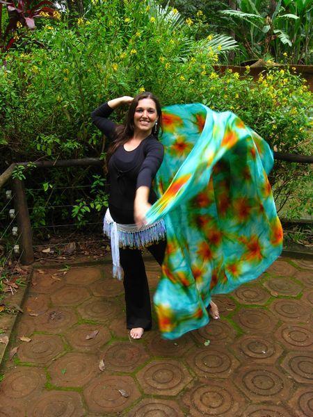 Véu de Seda para Dança do Ventre