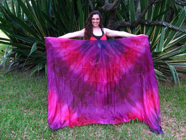 Véu de Seda Patchwork para Dança do Ventre