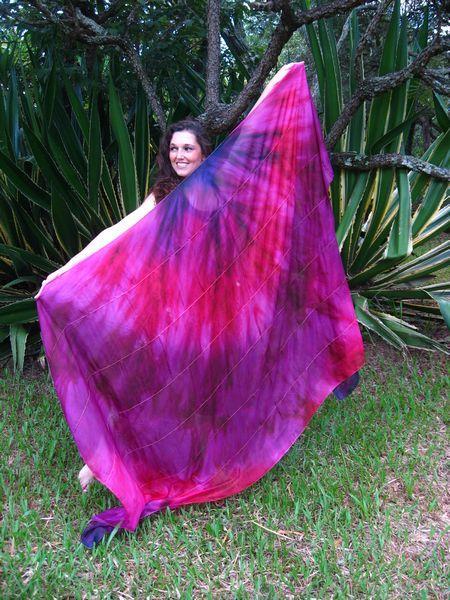 Véu de Seda Patchwork para Dança do Ventre