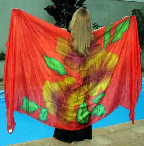 Véu de Seda para Dança do Ventre