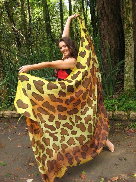 Véu de Seda para Dança do Ventre