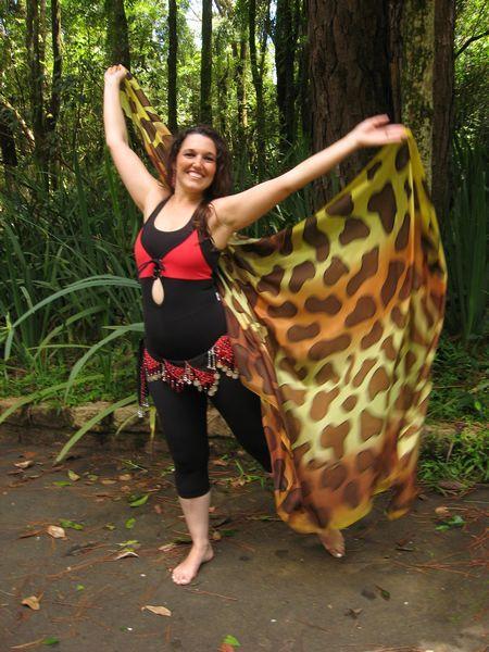 Véu de Seda para Dança do Ventre