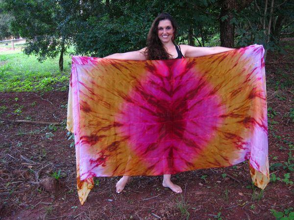 Véu de Seda Patchwork para Dança do Ventre
