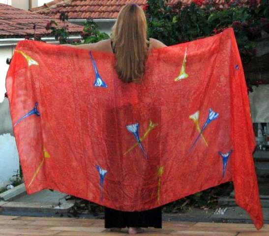 Véu de Seda para Dança do Ventre