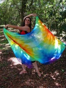 Véu de Seda para Dança do Ventre