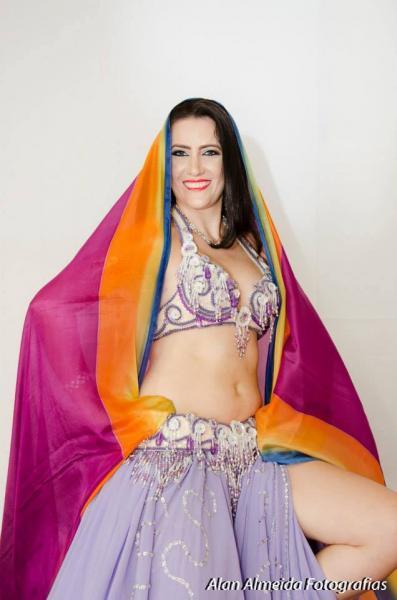 Véu de Seda para Dança do Ventre