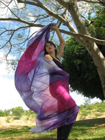 Véu de Seda para Dança do Ventre