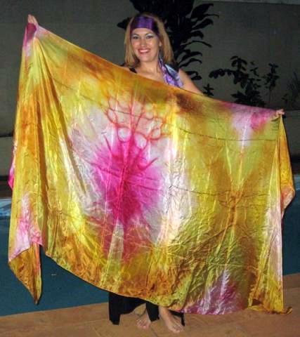 Véu de Seda para Dança do Ventre