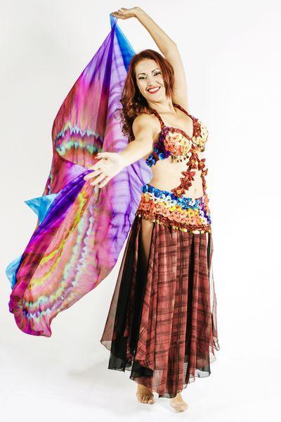 Véu de Seda para Dança do Ventre