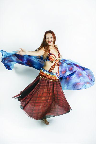 Véu de Seda para Dança do Ventre