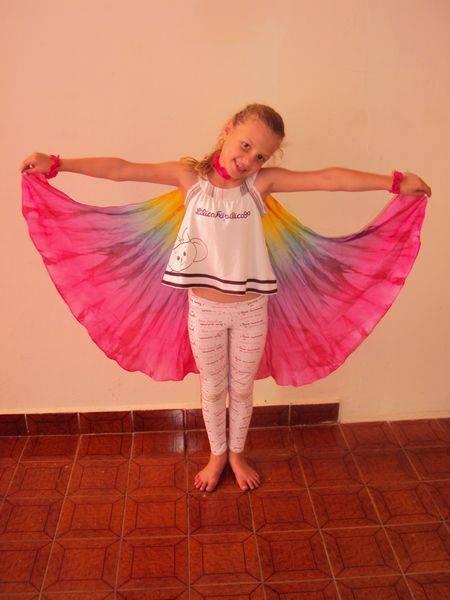 Véu de Seda Infantil Asa de Borboleta